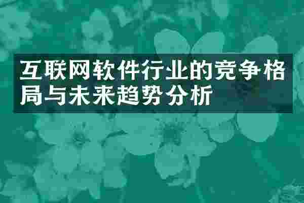 互联网软件行业的竞争格局与未来趋势分析